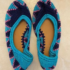 Painted Bird Crochet Flats